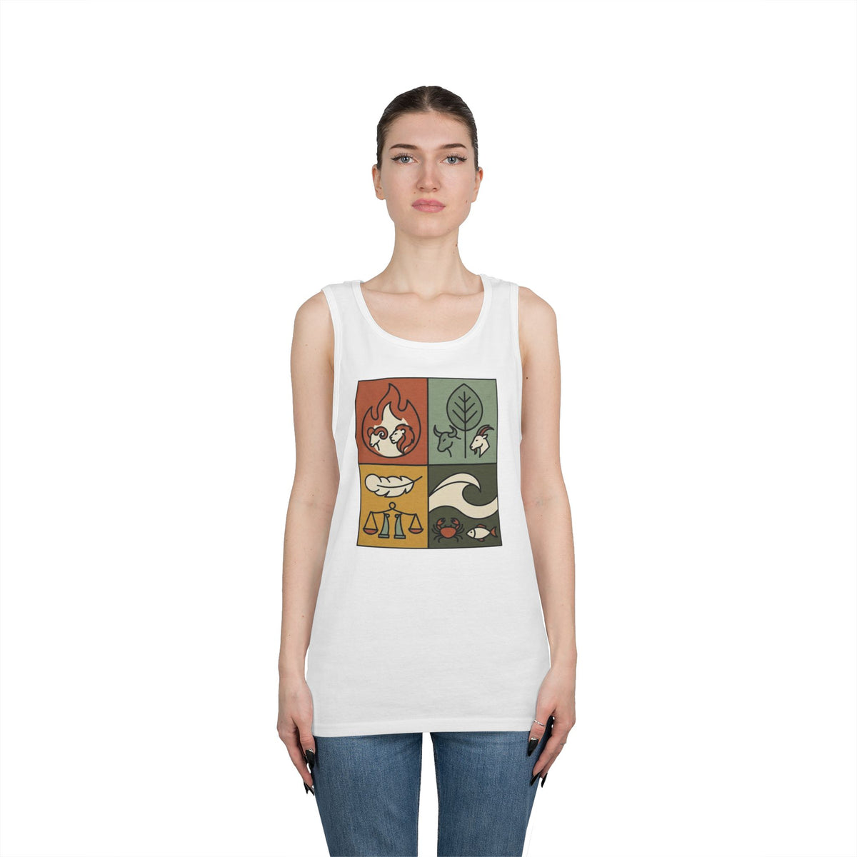 "Four Elements- Fire, Earth, Air, Water" Tank Top