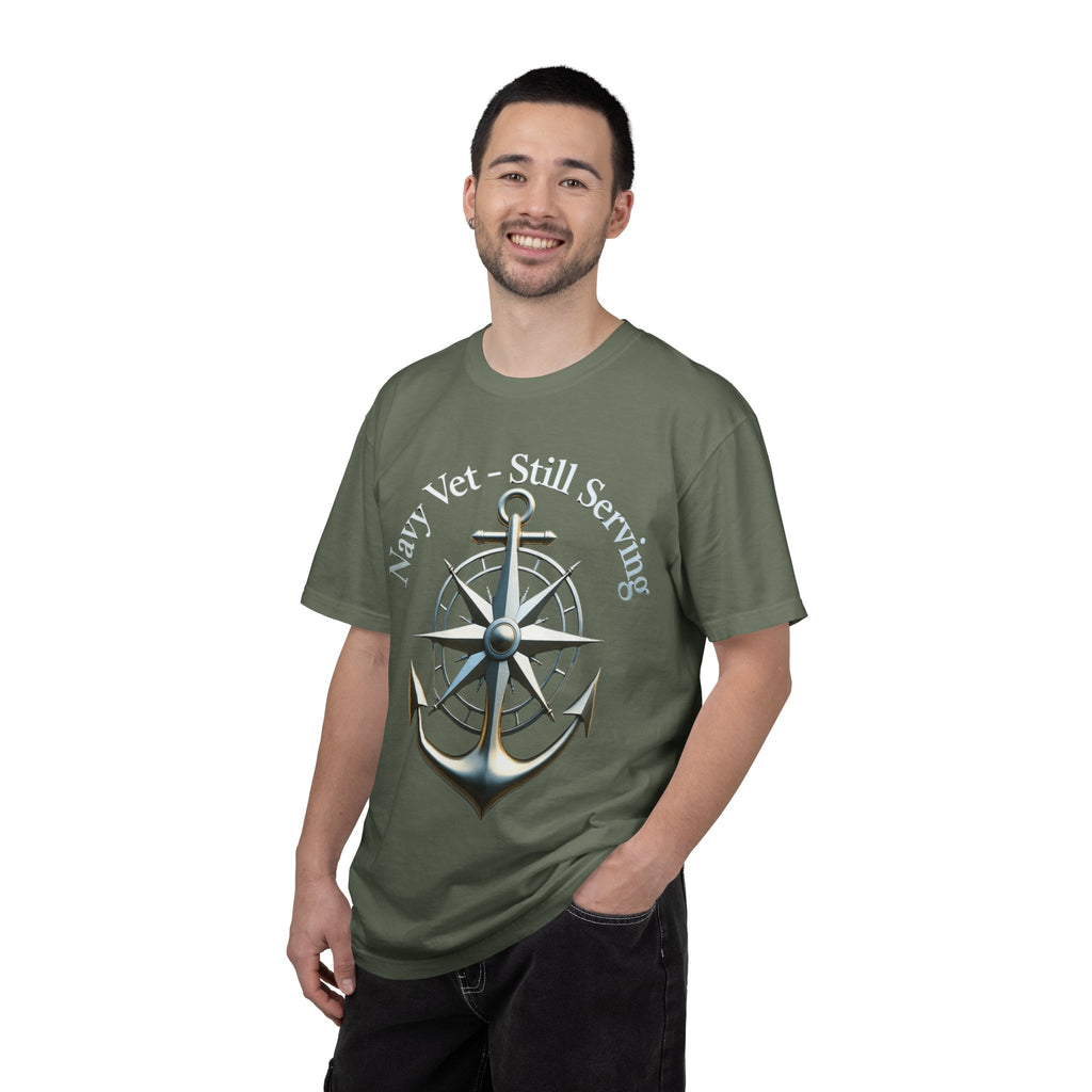 "Navy Vet Still Serving" Unisex Garment-Dyed T-shirt