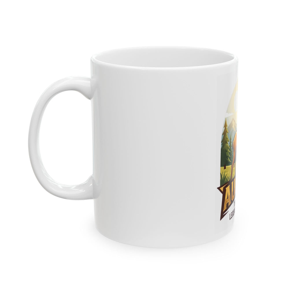 "August Legend" White Ceramic Mug