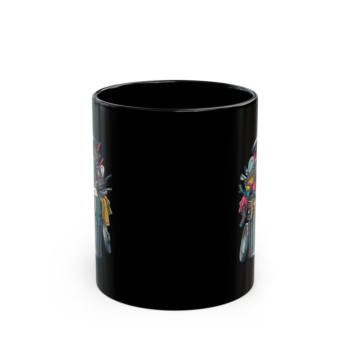 "Talk Dirty to Me" Black Ceramic Mug — Graphic