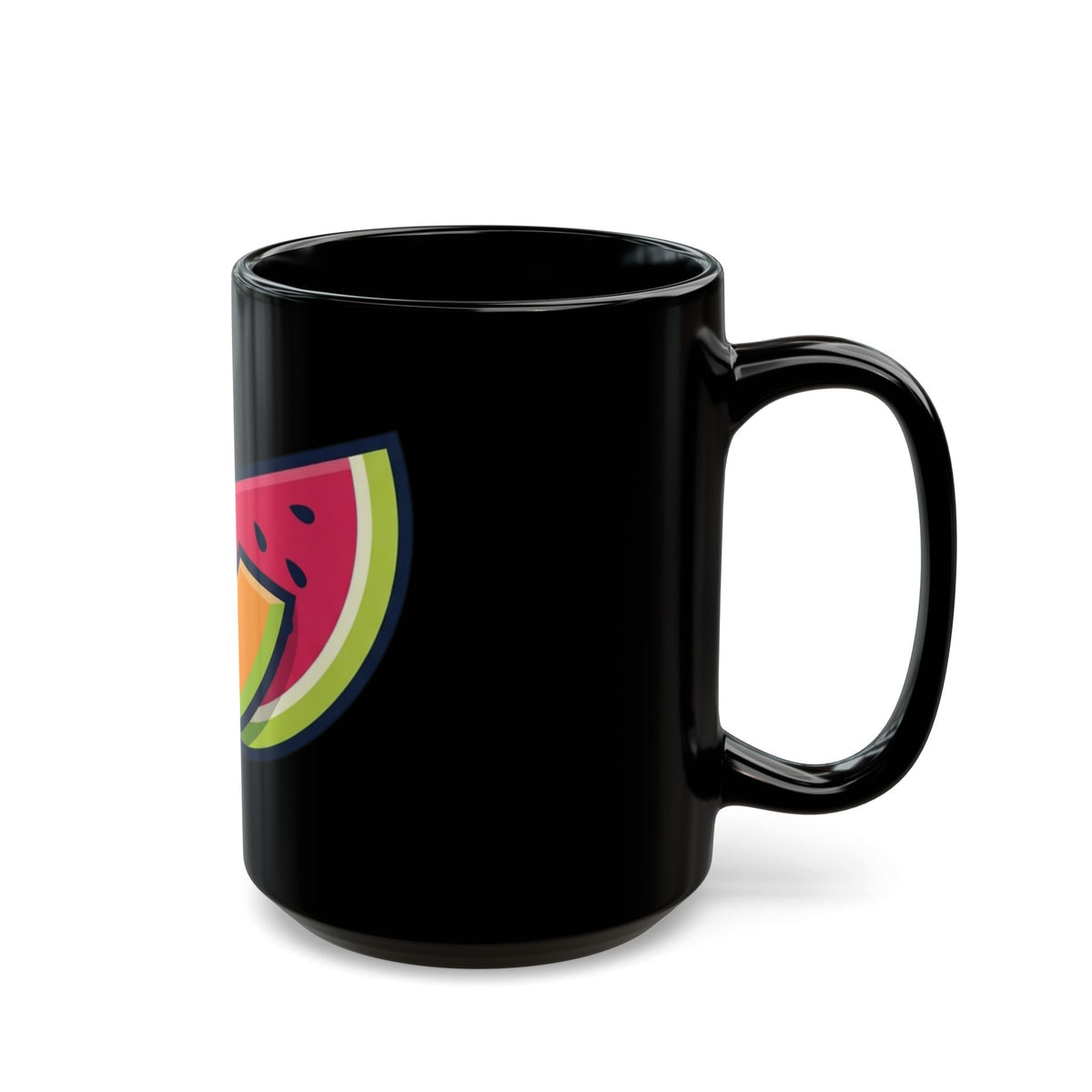 "Big Sweet and Heavy" Black Ceramic Mug — Graphic