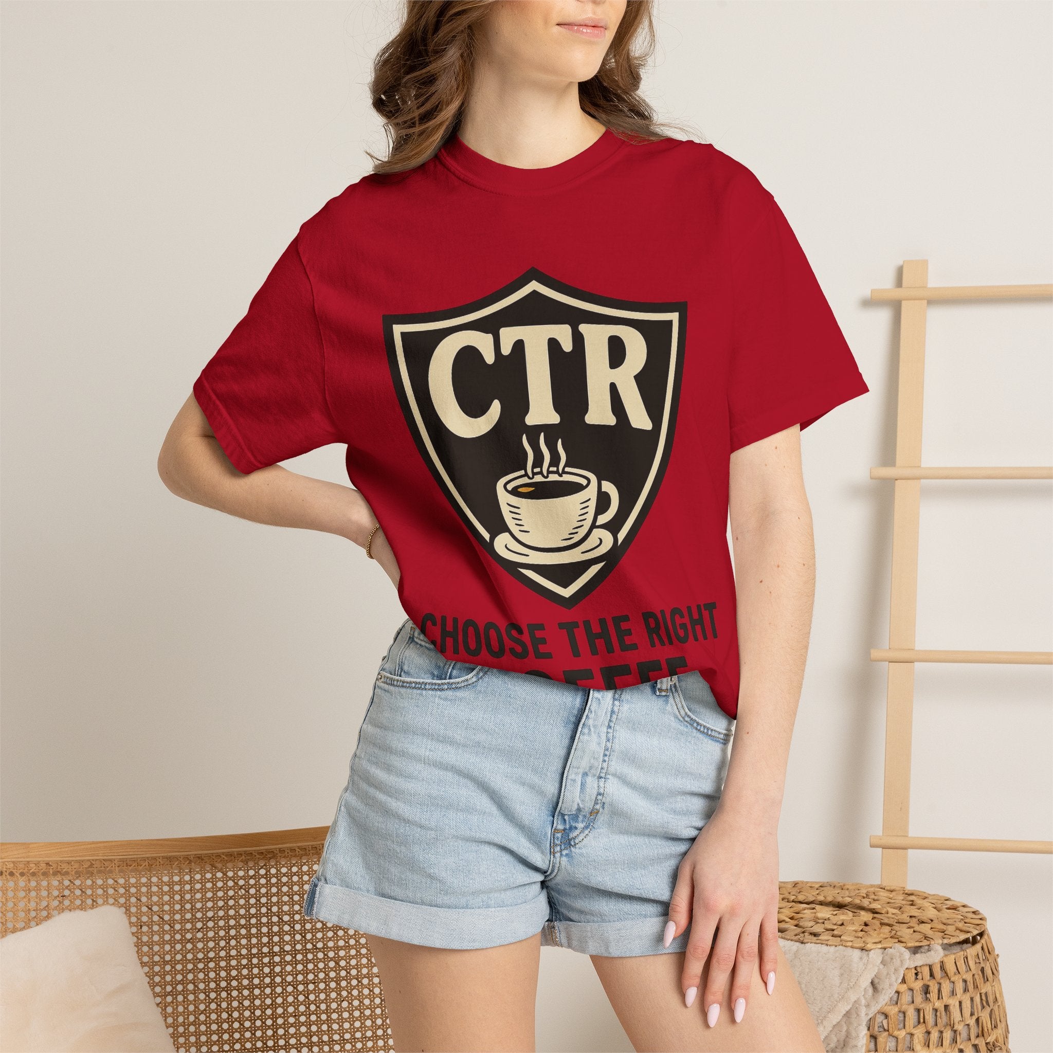 "CTR: Choose The Right... Coffee" Unisex Garment-Dyed T-shirt
