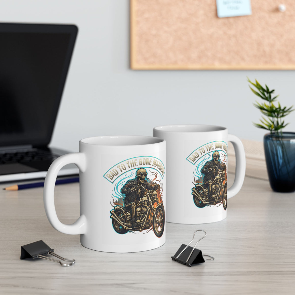 "Bad to the Bone Marrow" White Ceramic Mug