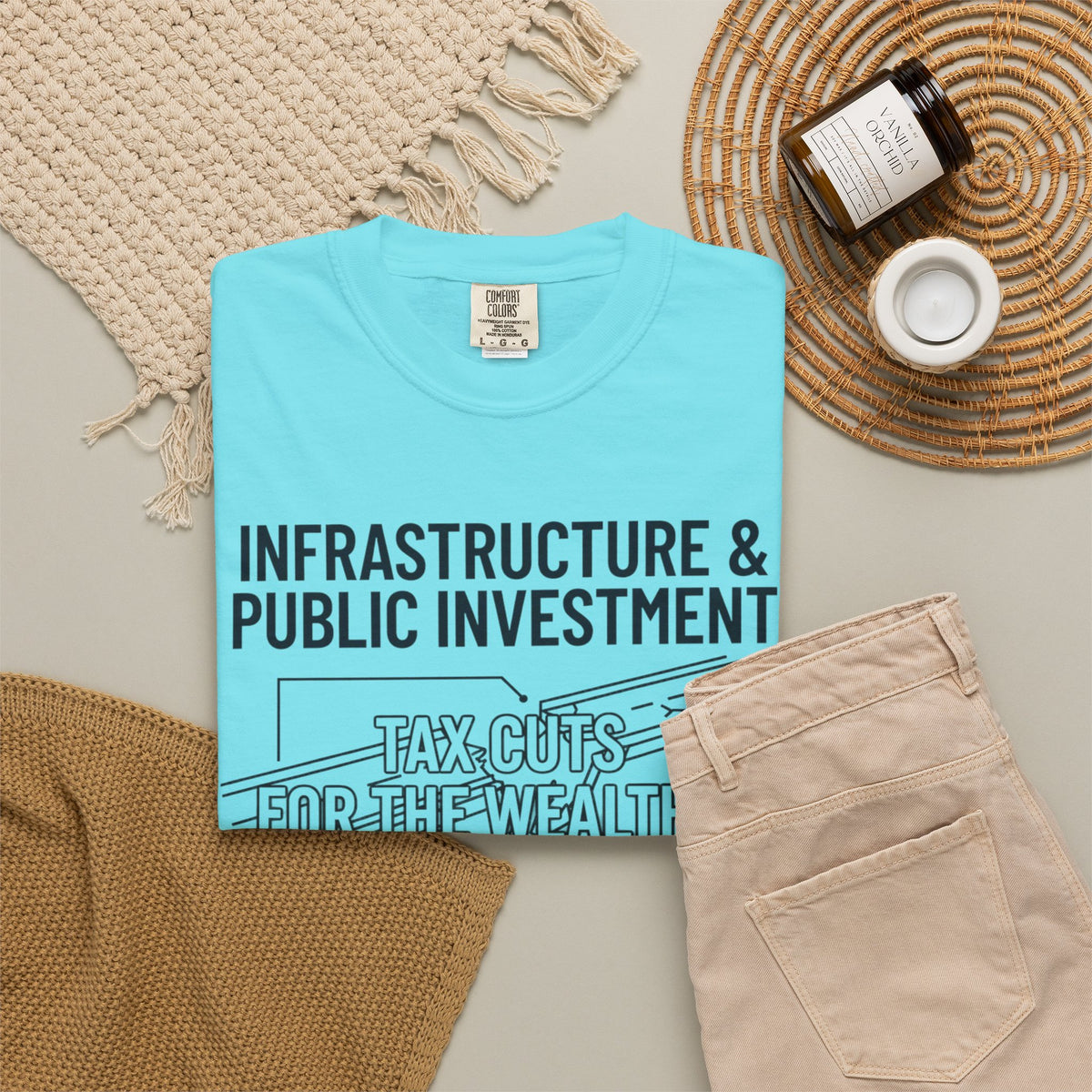 "Protest Series - Fix The Roads" Unisex Garment-Dyed Tee