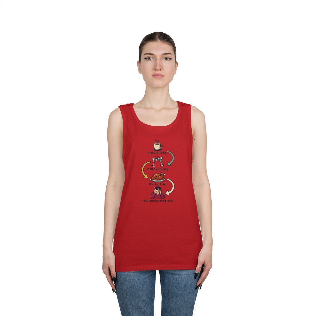 Color: Red | Thanksgiving Regrets Tank Top