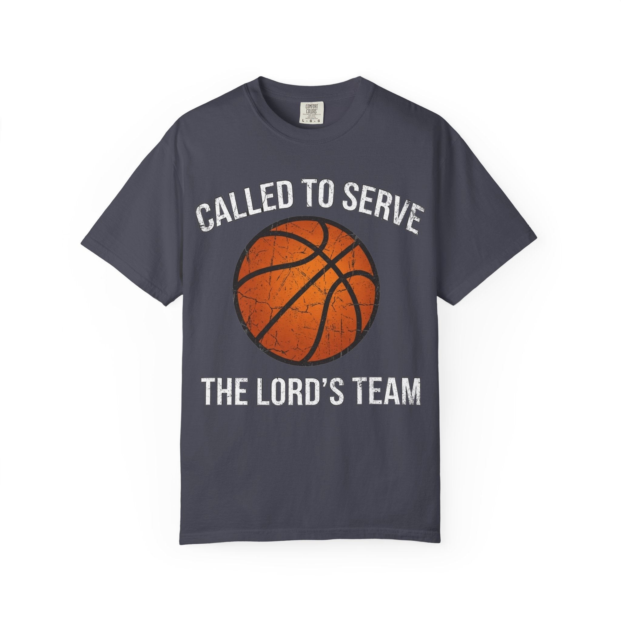 Called To Serve The Lord's Team Christian Basketball T-Shirt - Distressed Religious Sports Tee for Men and Women