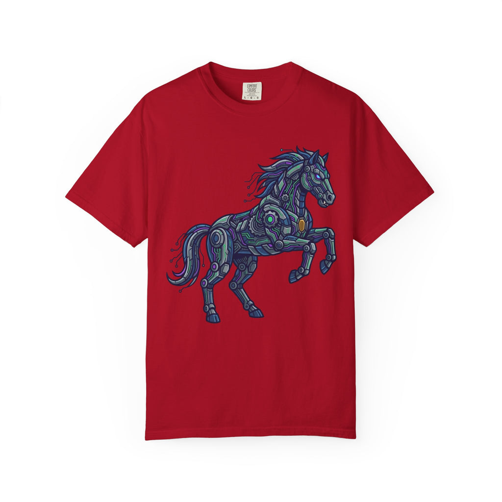 "Cyber Mustang" Unisex Garment-Dyed Tee