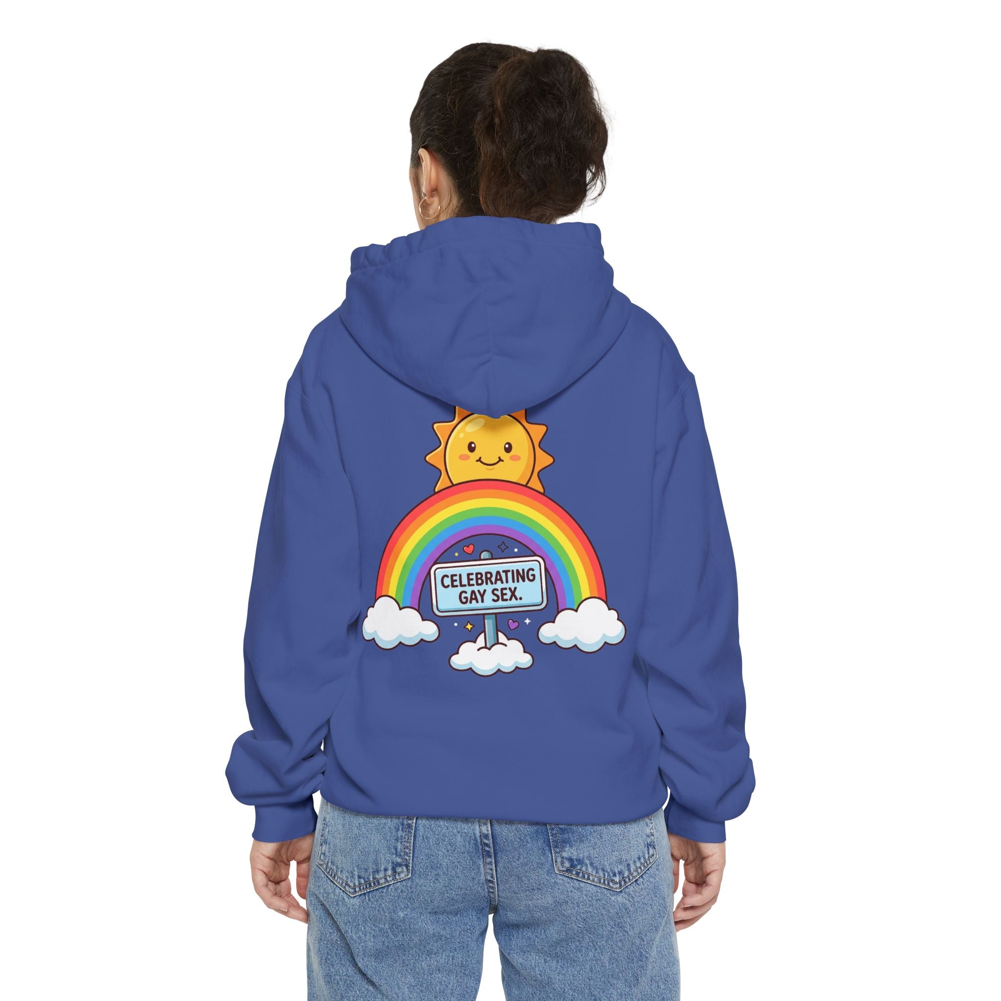 "Celebrating Gay Sex" Garment-Dyed Hoodie