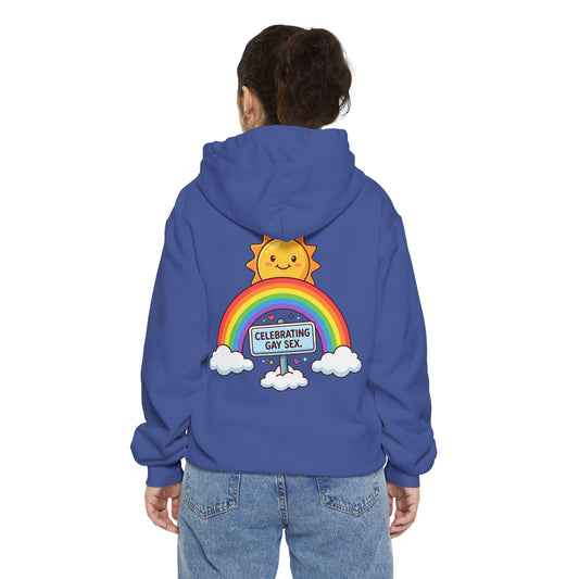"Celebrating Gay Sex" Garment-Dyed Hoodie