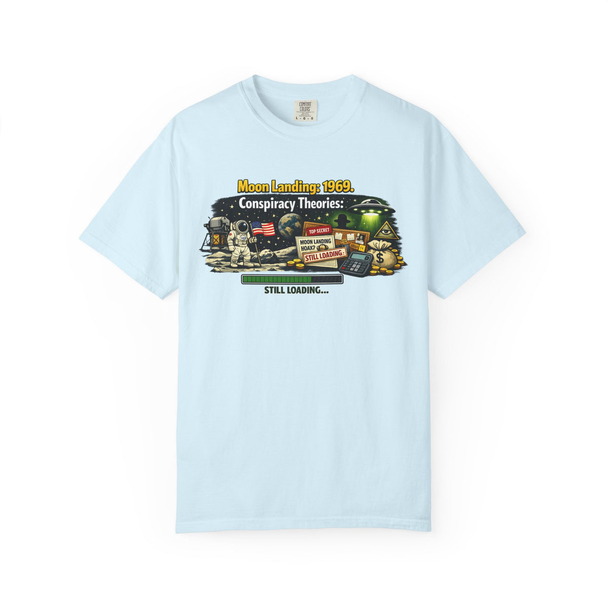 Color: Chambray | Moon Conspiracy Unisex Garment-Dyed T-shirt