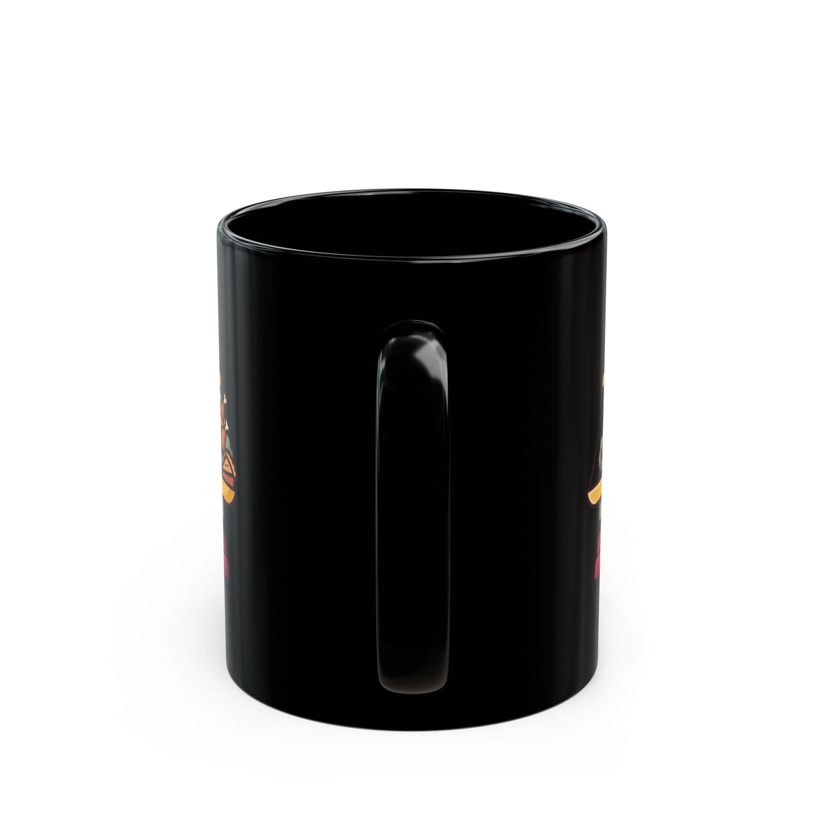 "My Diet Philosophy" Black Ceramic Mug — Graphic