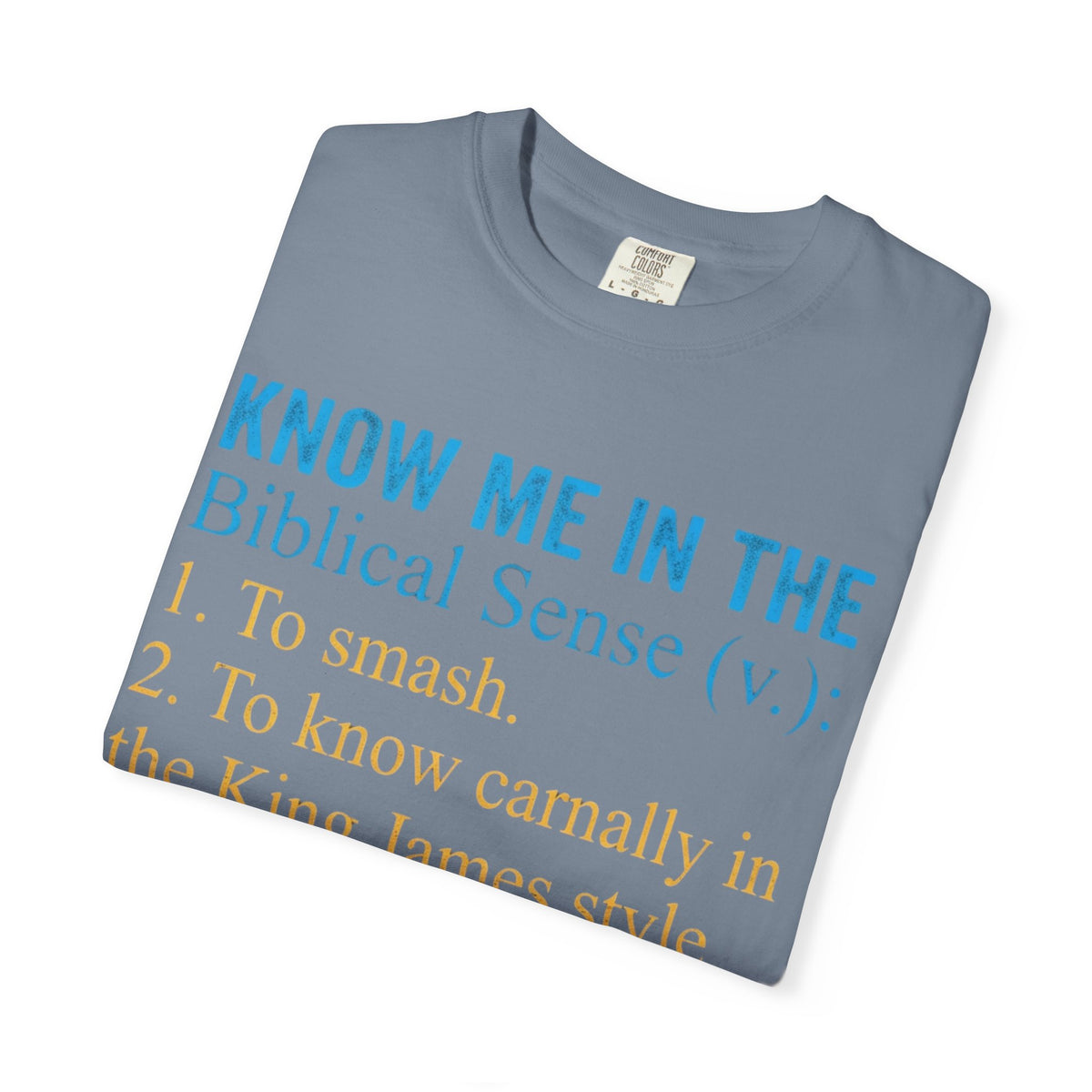 "Good Book Series Know Me In The Biblical Sense" Unisex Garment-Dyed Tee