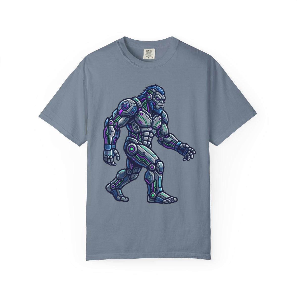 Color: Blue Jean | Cyber Bigfoot Unisex Garment-Dyed Tee