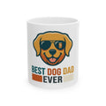 "Best Dog Dad" White Ceramic Mug — Graphic
