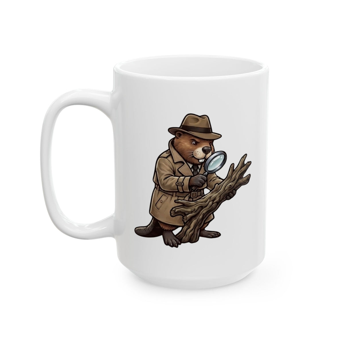 "I Know Hard Wood" White Ceramic Mug — Graphic