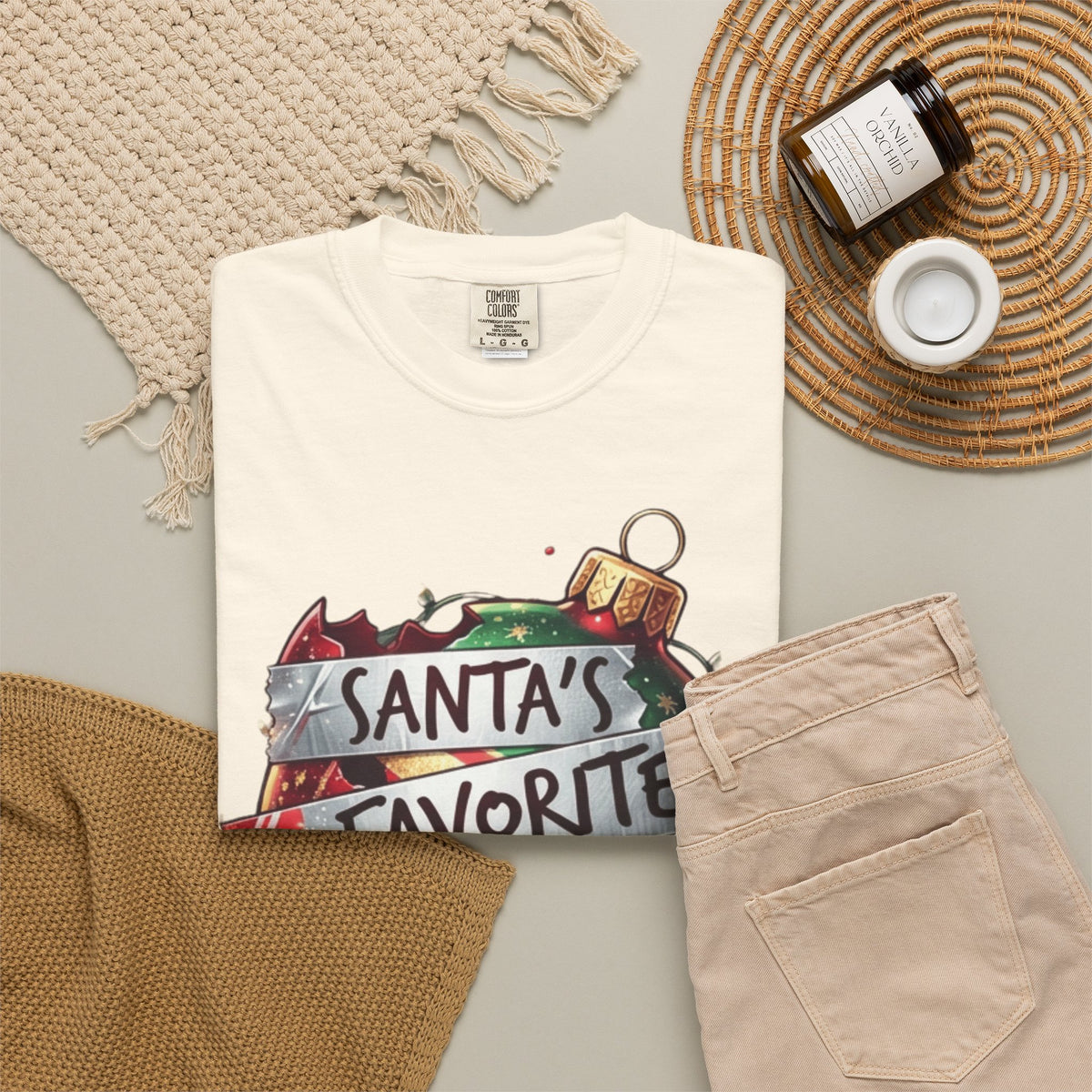 Santa's Favorite Screw Up Unisex Garment-Dyed Tee
