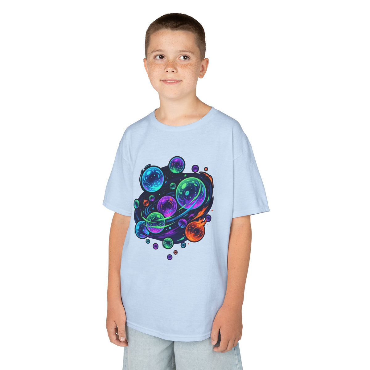 Color: Light Blue | MinMin Lights (Australian Folklore) Kids Tee