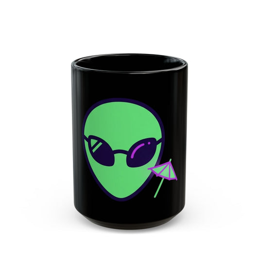 "Drunk Alien" Black Ceramic Mug — Graphic