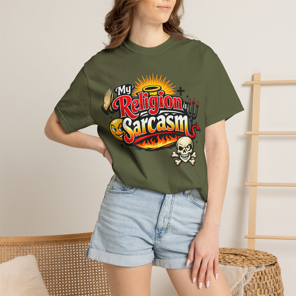 "The Church of Snark" Unisex Garment-Dyed T-shirt