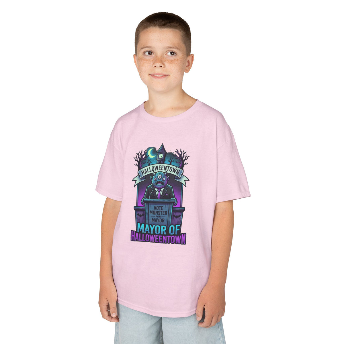 Color: Light Pink | Mayor Of Halloweentown Kids Tee