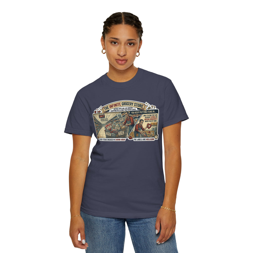 "Infinite Grocery Store" Unisex Garment-Dyed Tee
