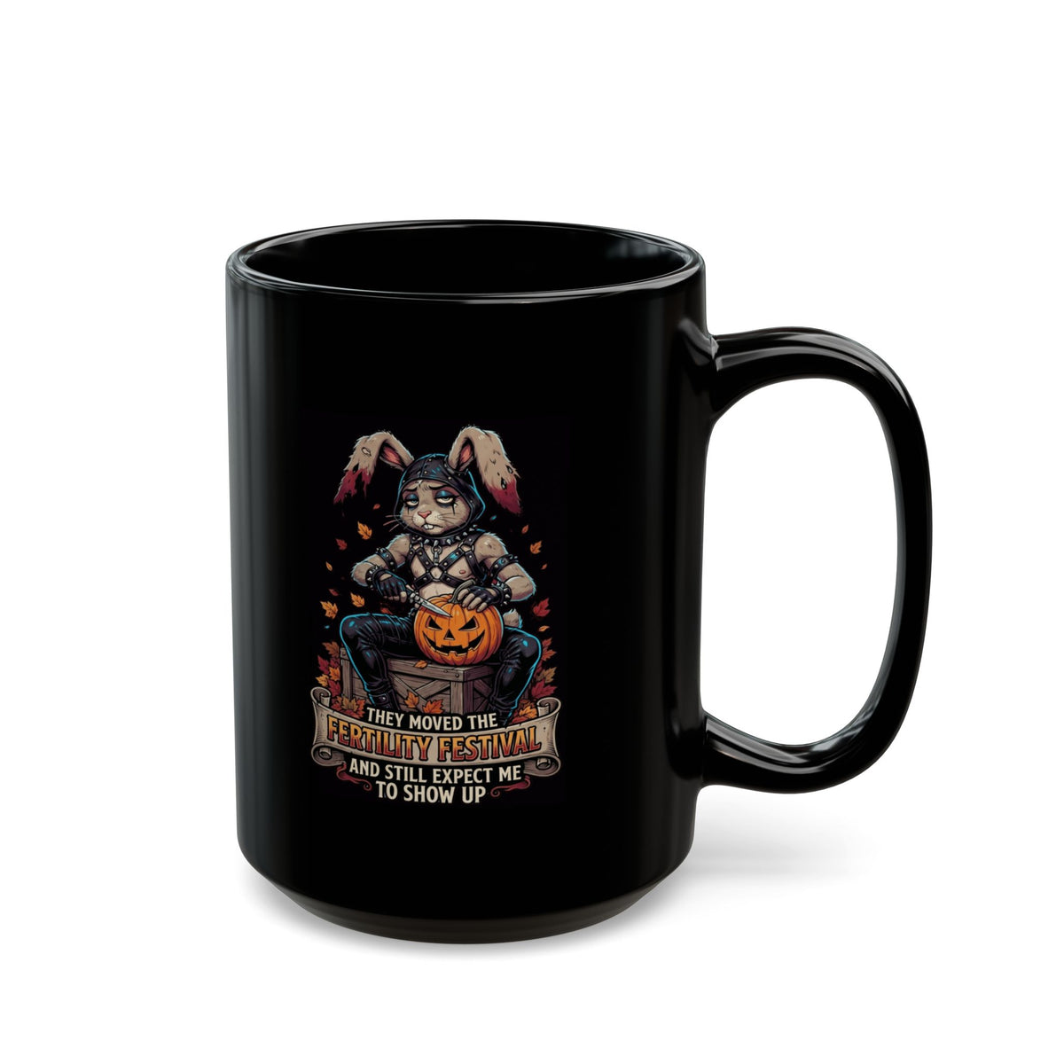 "Fertility Festival" Black Ceramic Mug
