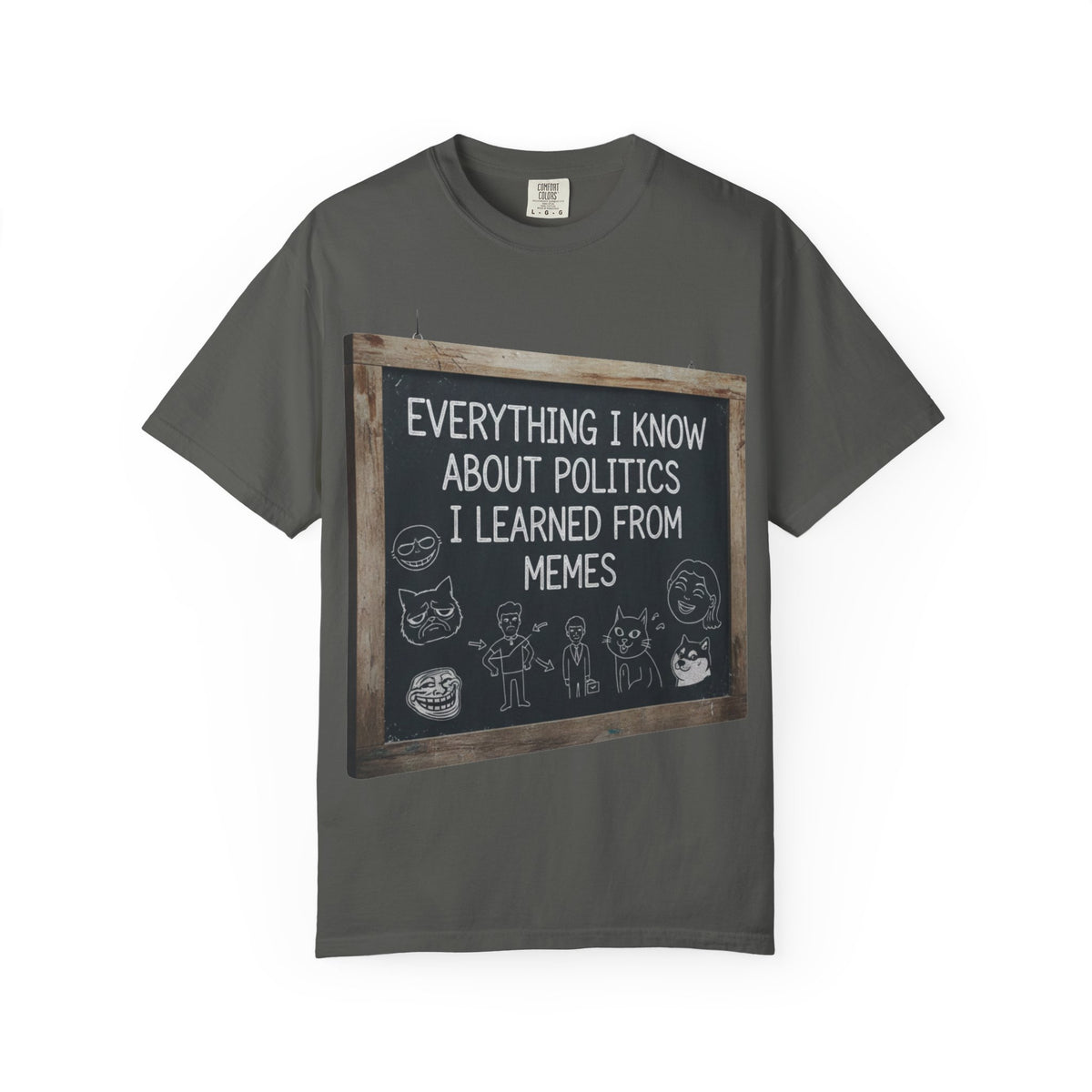 Color: Pepper | The Objective Scientist Unisex Garment-Dyed T-shirt