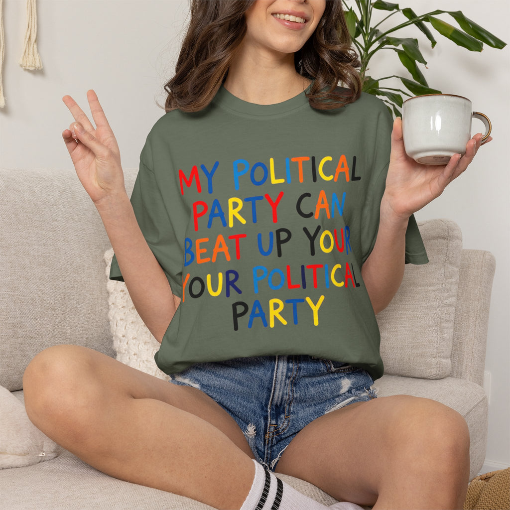 "Political Parties" Unisex Garment-Dyed Tee