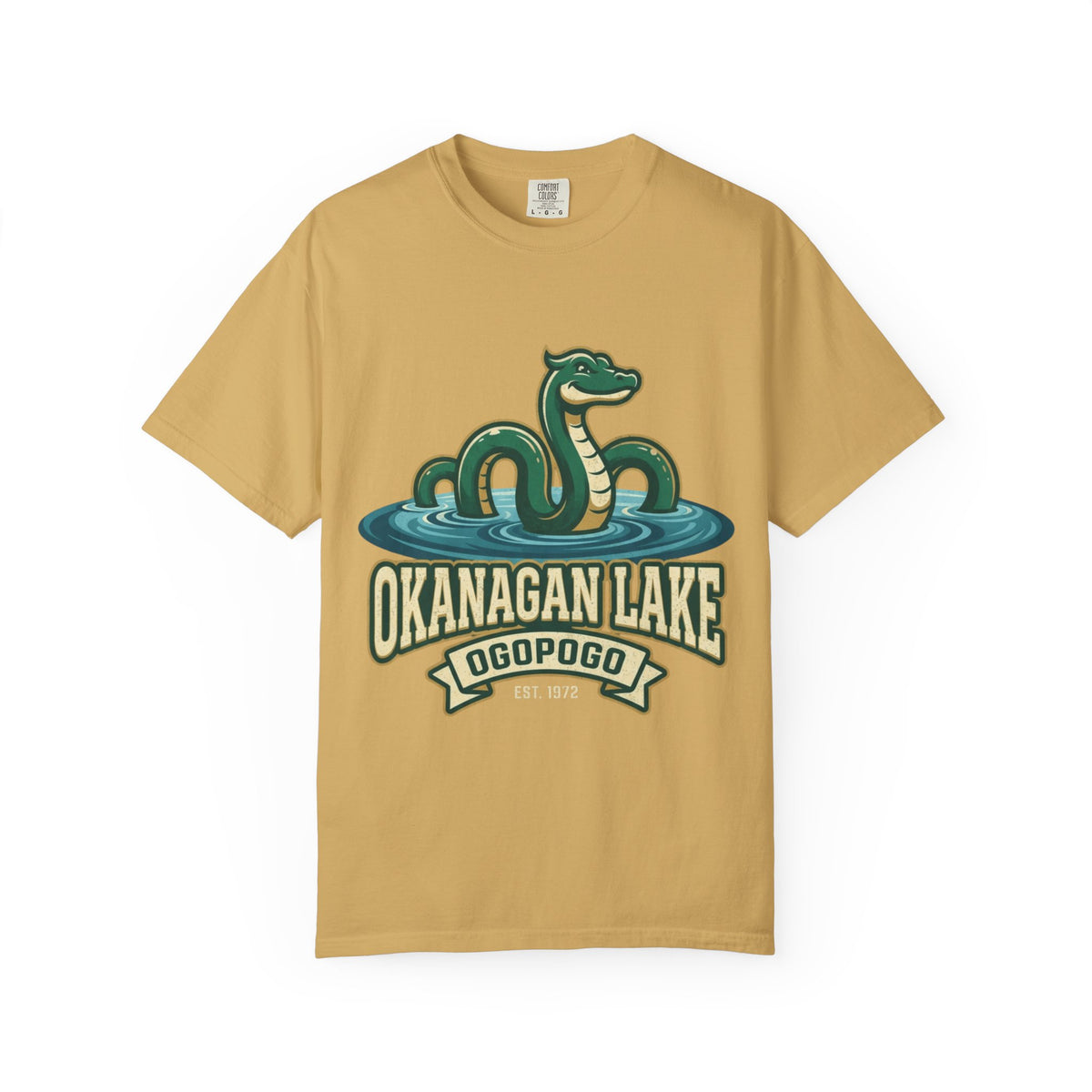 Color: Mustard | Ogopogo (Canada) Unisex Garment-Dyed Tee