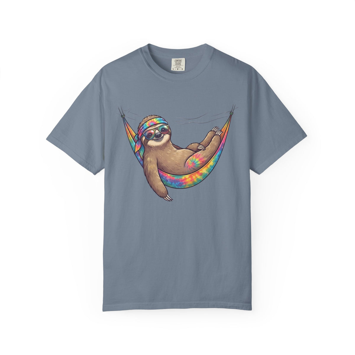"Hippy Sloth" Unisex Garment-Dyed Tee