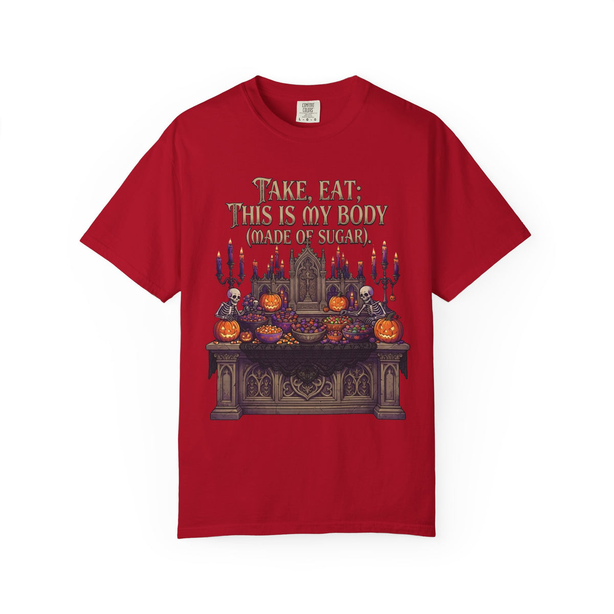 Color: Red | This Is My Body Unisex Garment-Dyed Tee