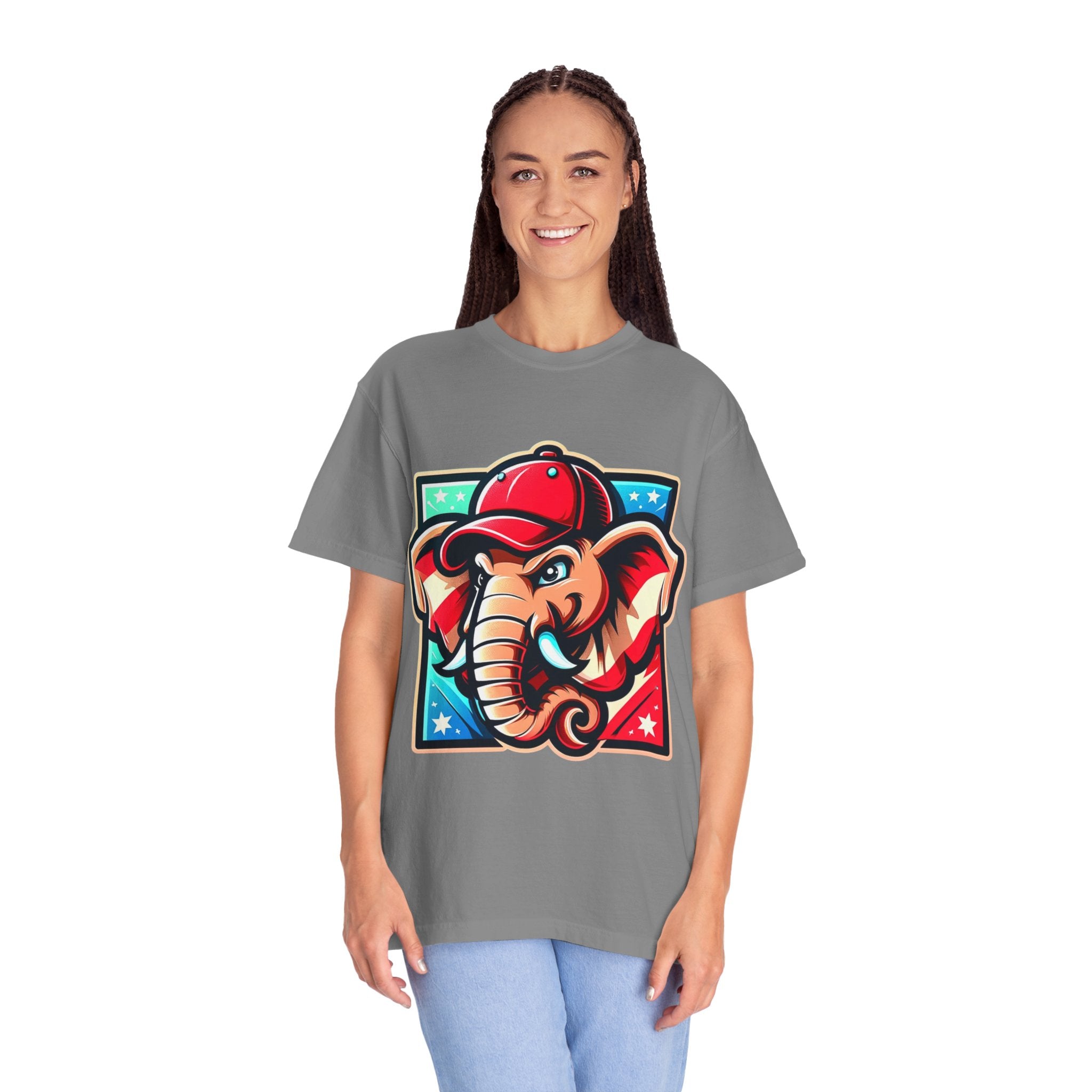 "The Patriot Elephant" Unisex Garment-Dyed T-shirt