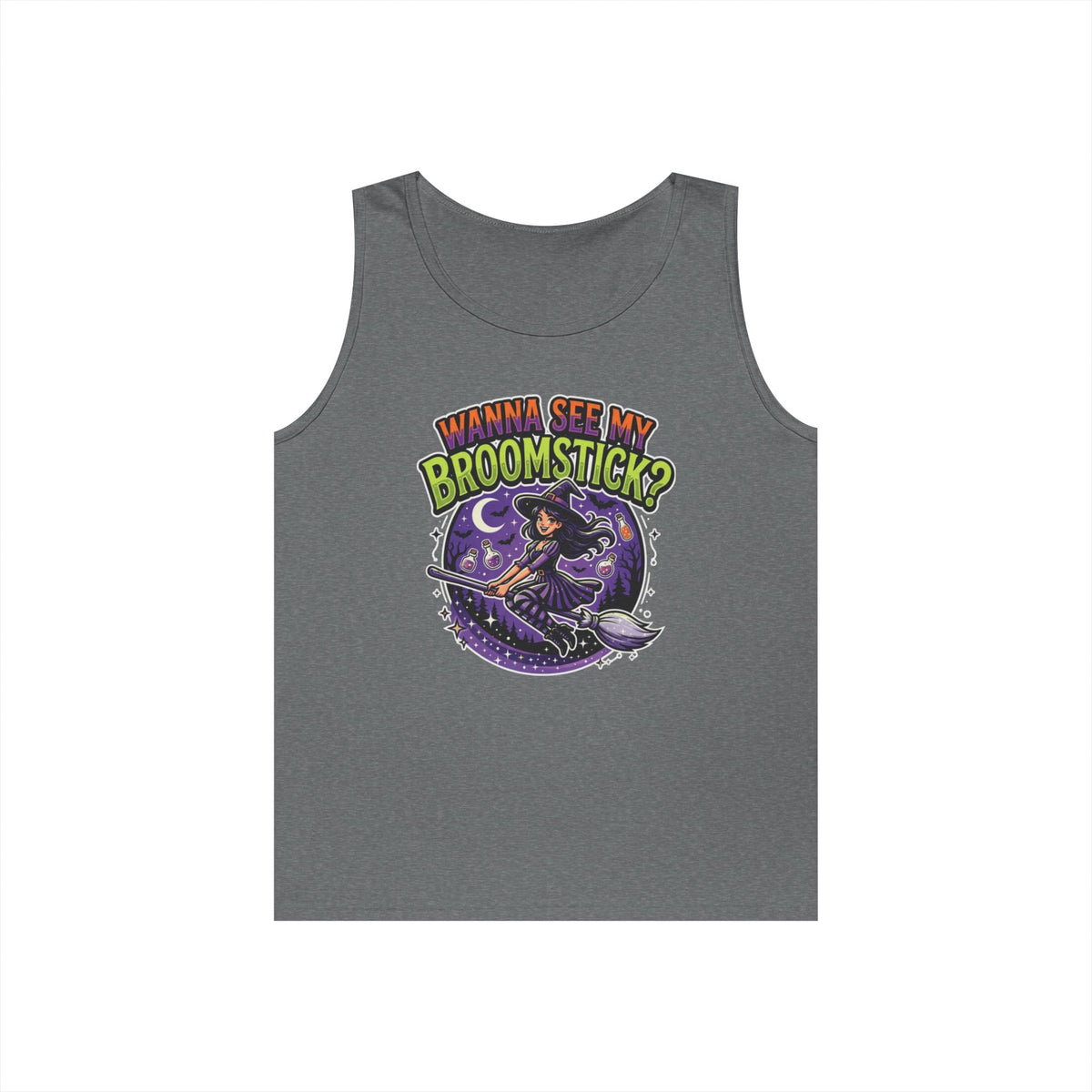 Color: Graphite Heather | Wanna See My Broomstick Tank Top