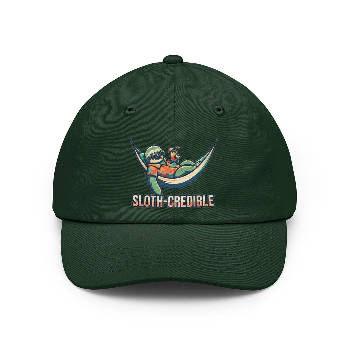 Color: Forest Green | Sloth Credible Dad Hat