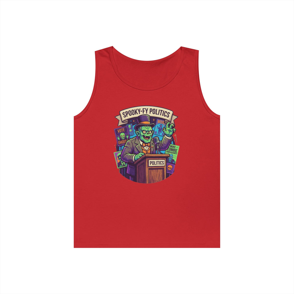 Color: Red | Spooky-Fy Politics Tank Top