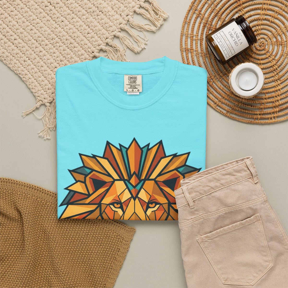 "Leo The Solar Lion" Unisex Garment-Dyed Tee