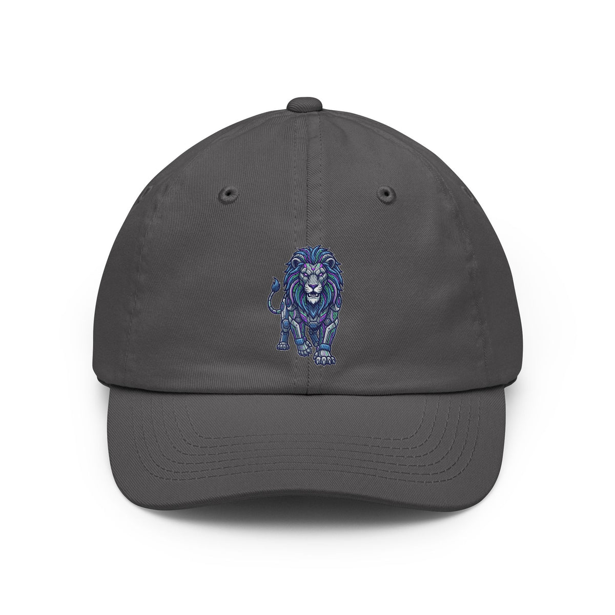 Color: Charcoal | Cyber Lion Dad Hat