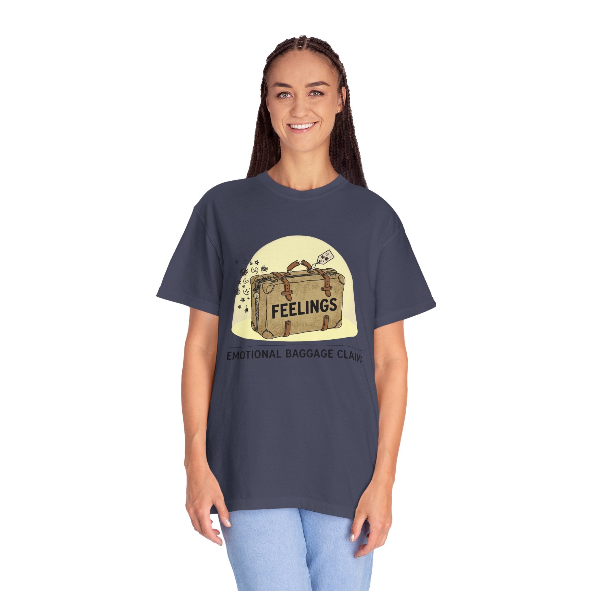 "Emotional Baggage Claim" Unisex Garment-Dyed T-shirt