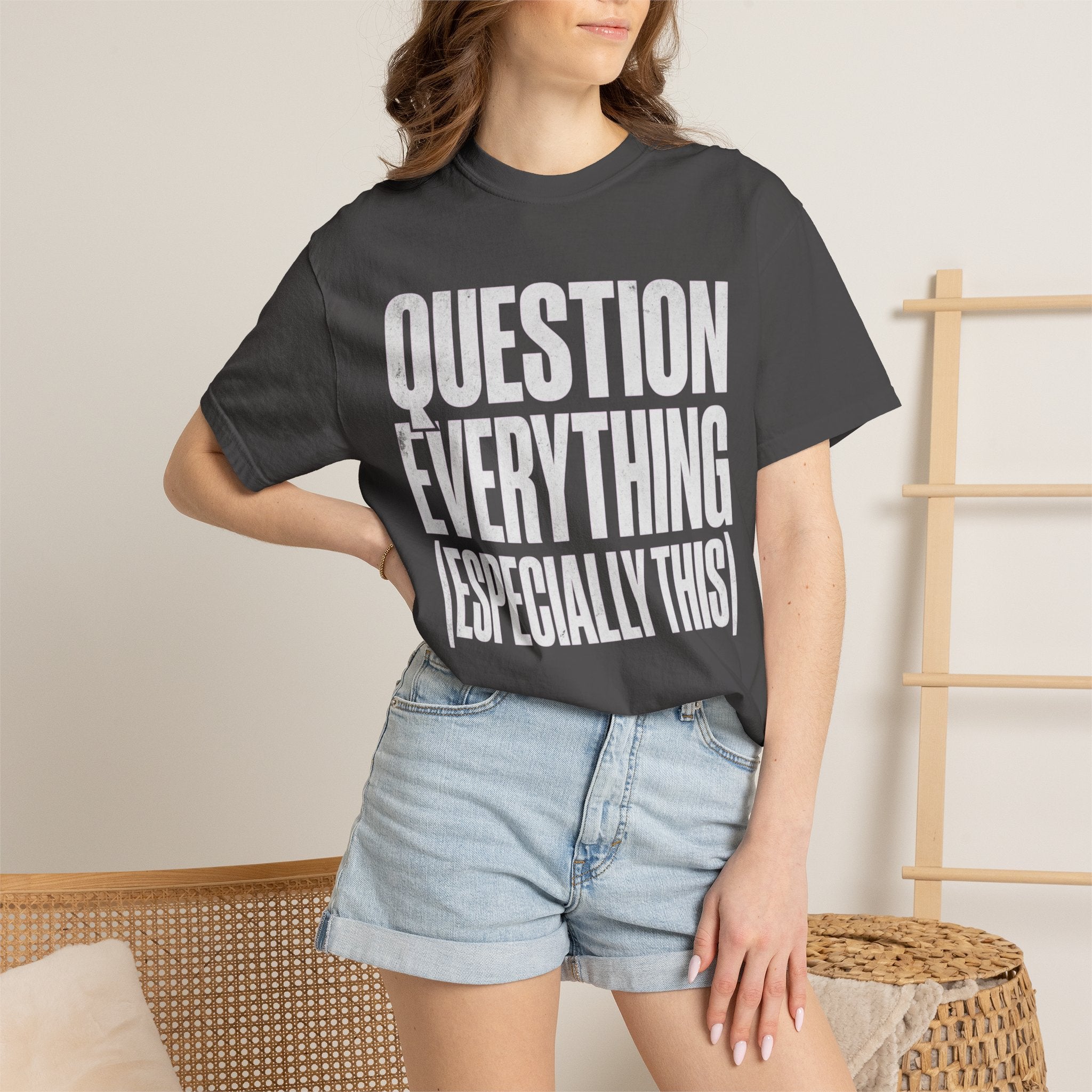 "Question Everything" Unisex Garment-Dyed Tee