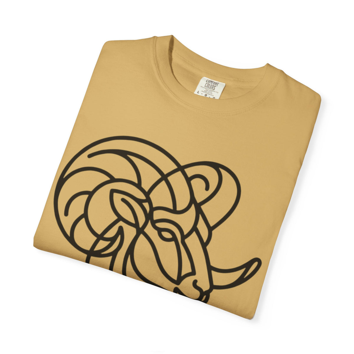 "Aries The Minimalist Ram" Unisex Garment-Dyed Tee