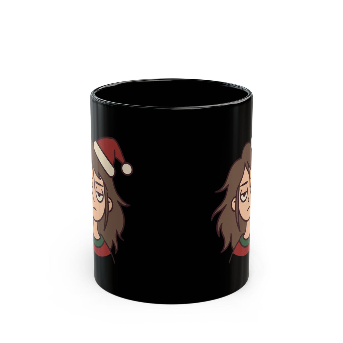"Christmas Is Ruined" Black Ceramic Mug — Graphic