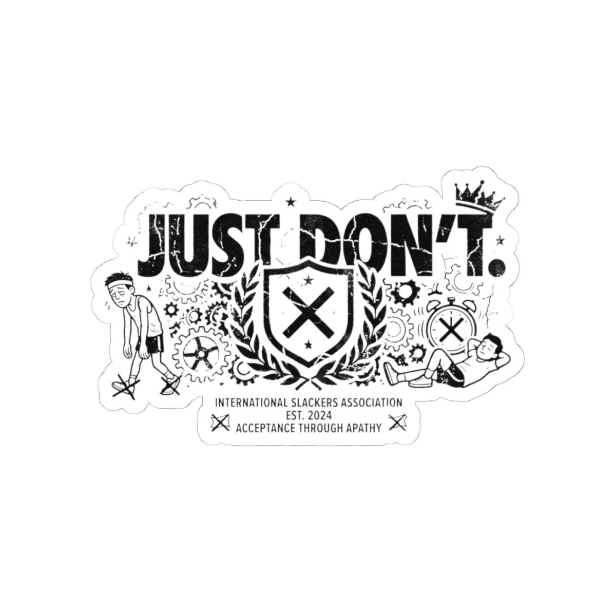 The Anti-Motivational Manifesto | Kiss-Cut Sticker — AttitudeShirts