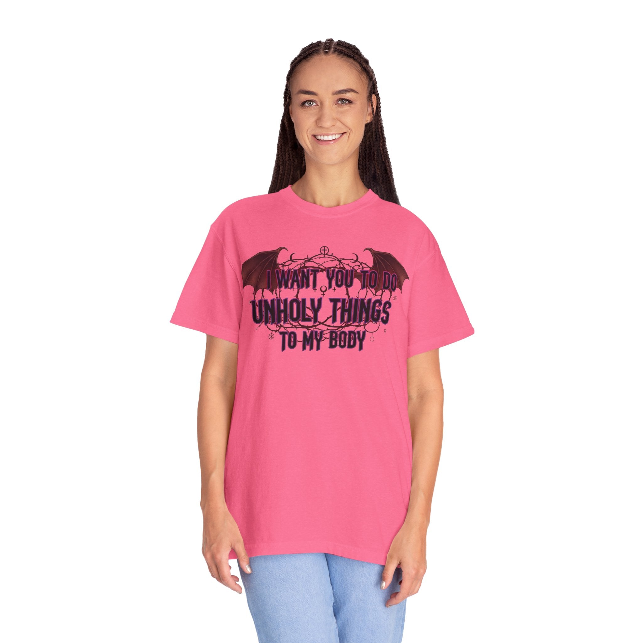 Unholy Things – Sin Responsibly | Garment-Dyed Tee — AttitudeShirts