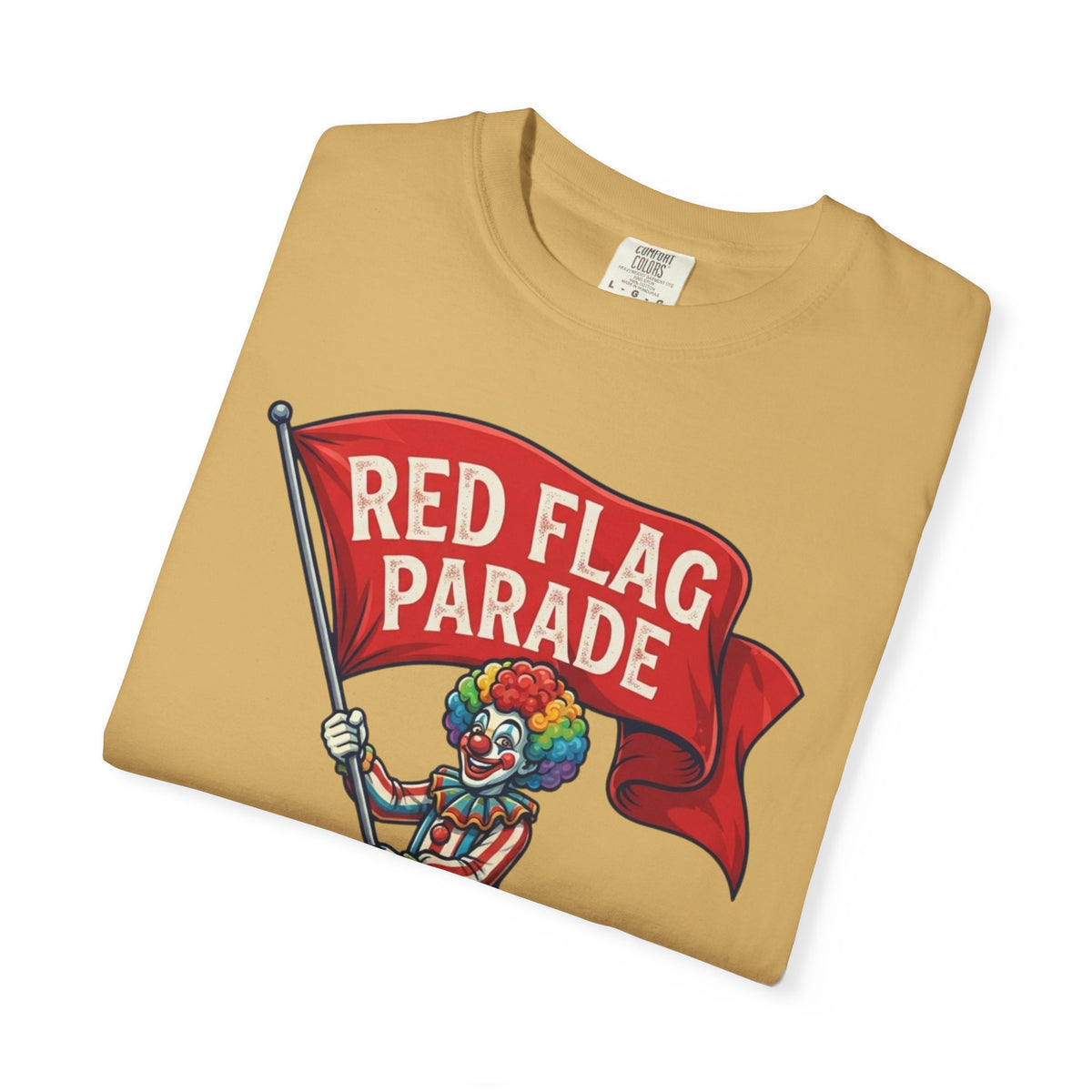 "Red Flag Parade" Unisex Garment-Dyed Tee