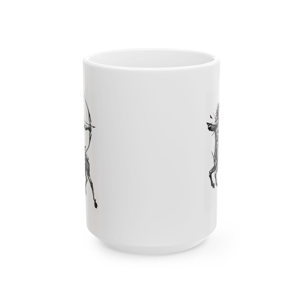 "Sagittarius The Archer Centaur" White Ceramic Mug — Graphic