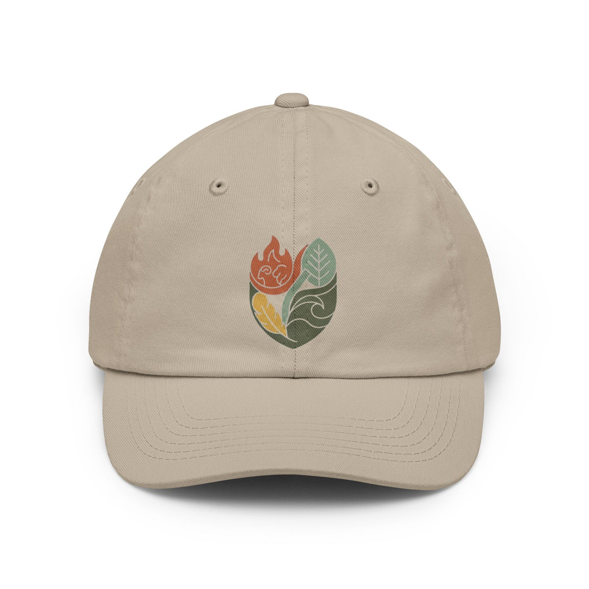 Color: Stone | Four Elements- Fire, Earth, Air, Water Dad Hat — Graphic
