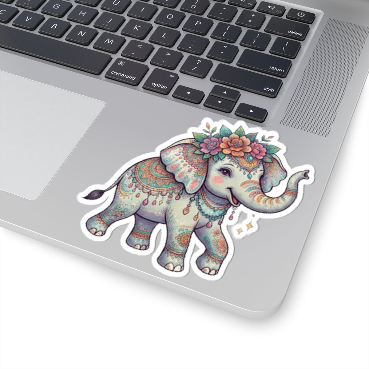 "Hippy Elephant" Sticker — Main