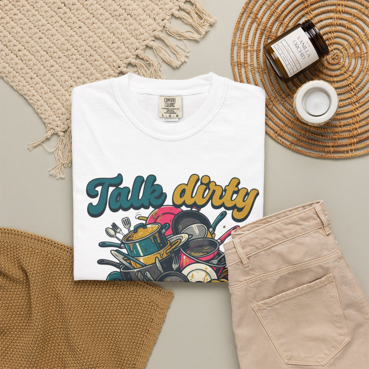 "Talk Dirty to Me" Unisex Garment-Dyed Tee