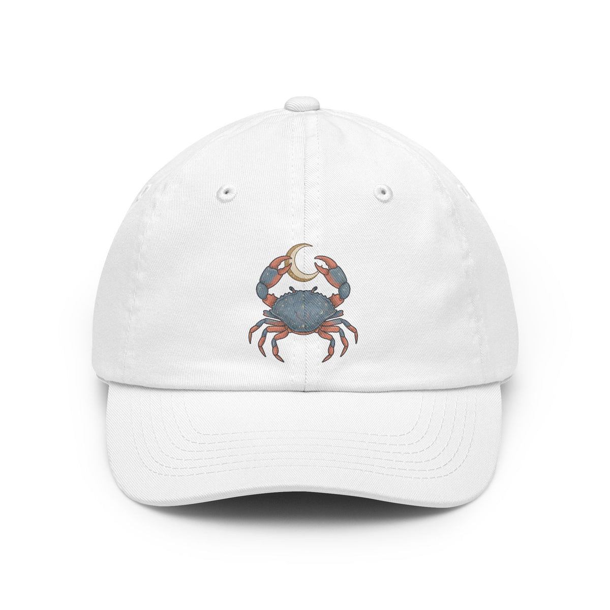 Color: White | Cancer The Moon Child Crab Dad Hat — Graphic