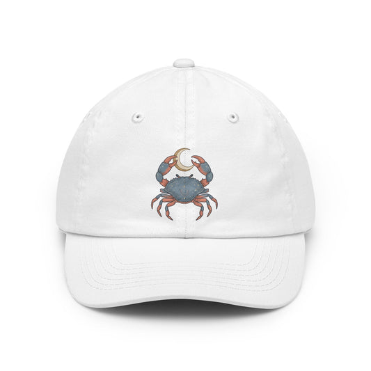 Color: White | Cancer The Moon Child Crab Dad Hat — Graphic